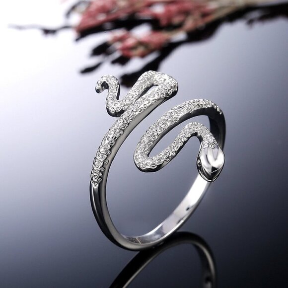 Unique Trendy Snake Finger Rings for Women/Man, INDN8425 - Picture 4 of 9